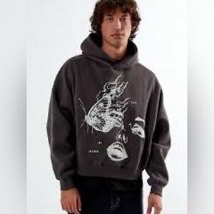 PacSun Dark Gray Artistic Hoodie